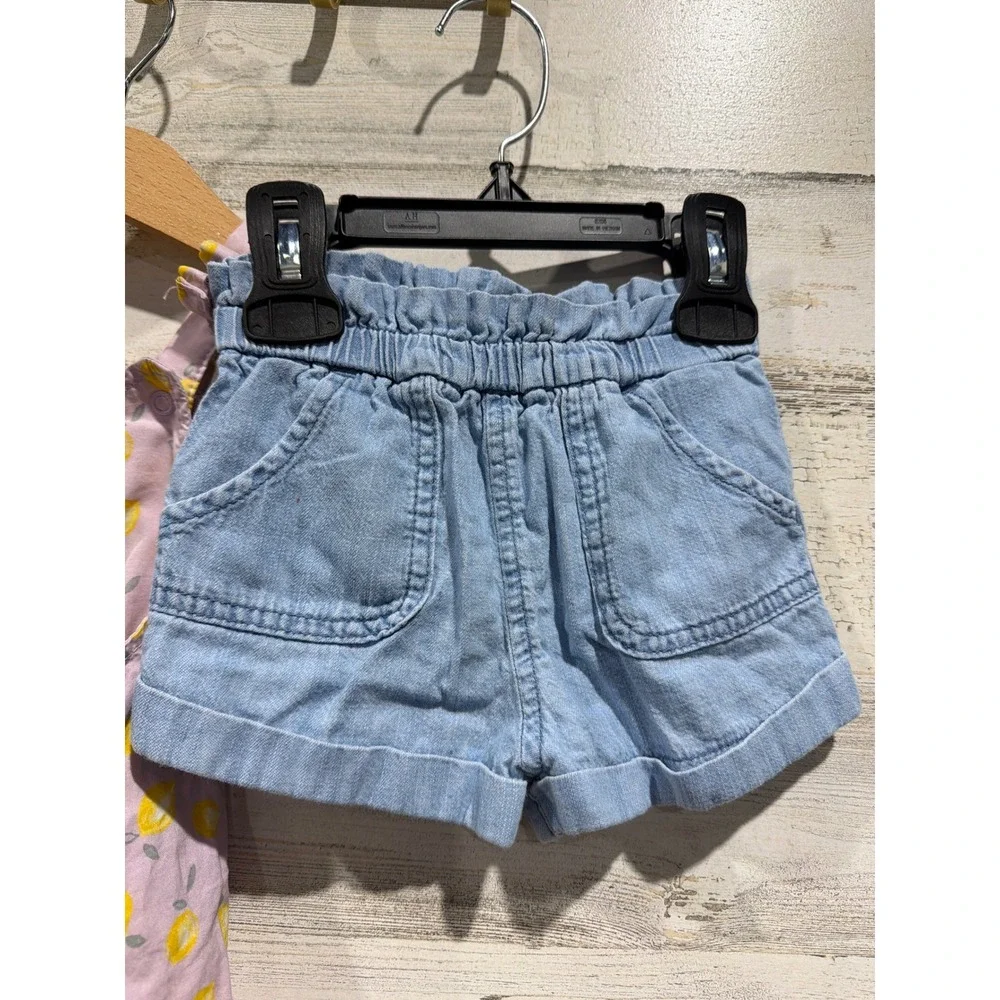 Vince Camuto Cat&Jack Summer Outfit Bundle Girls 12M‎ Floral Lemon Seersucker